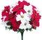 18.5" Christmas Flowers for Cemetery Faux Christmas Floral Arrangement with Faux Cone for Grave Centerpiece Home Décor